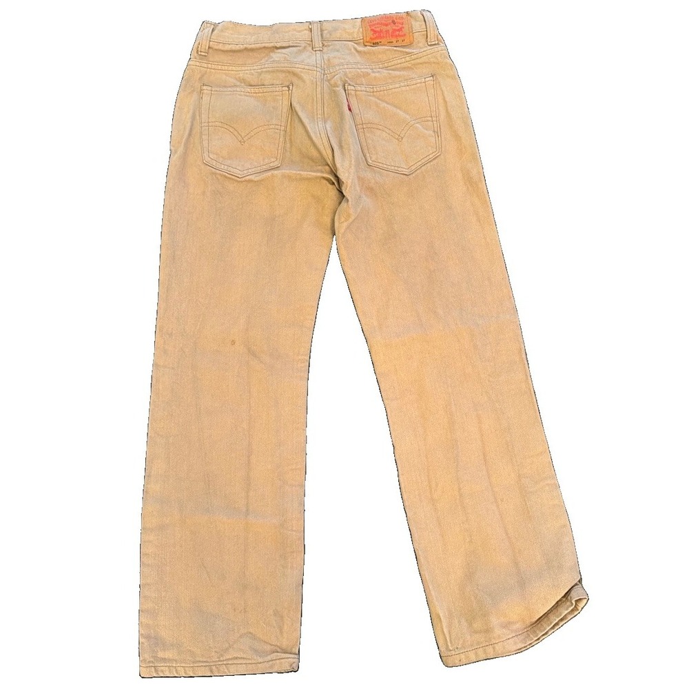 Levi's 505 Jeans Women's 14 W27 L27 Beige Tan Straight Leg Regular Denim